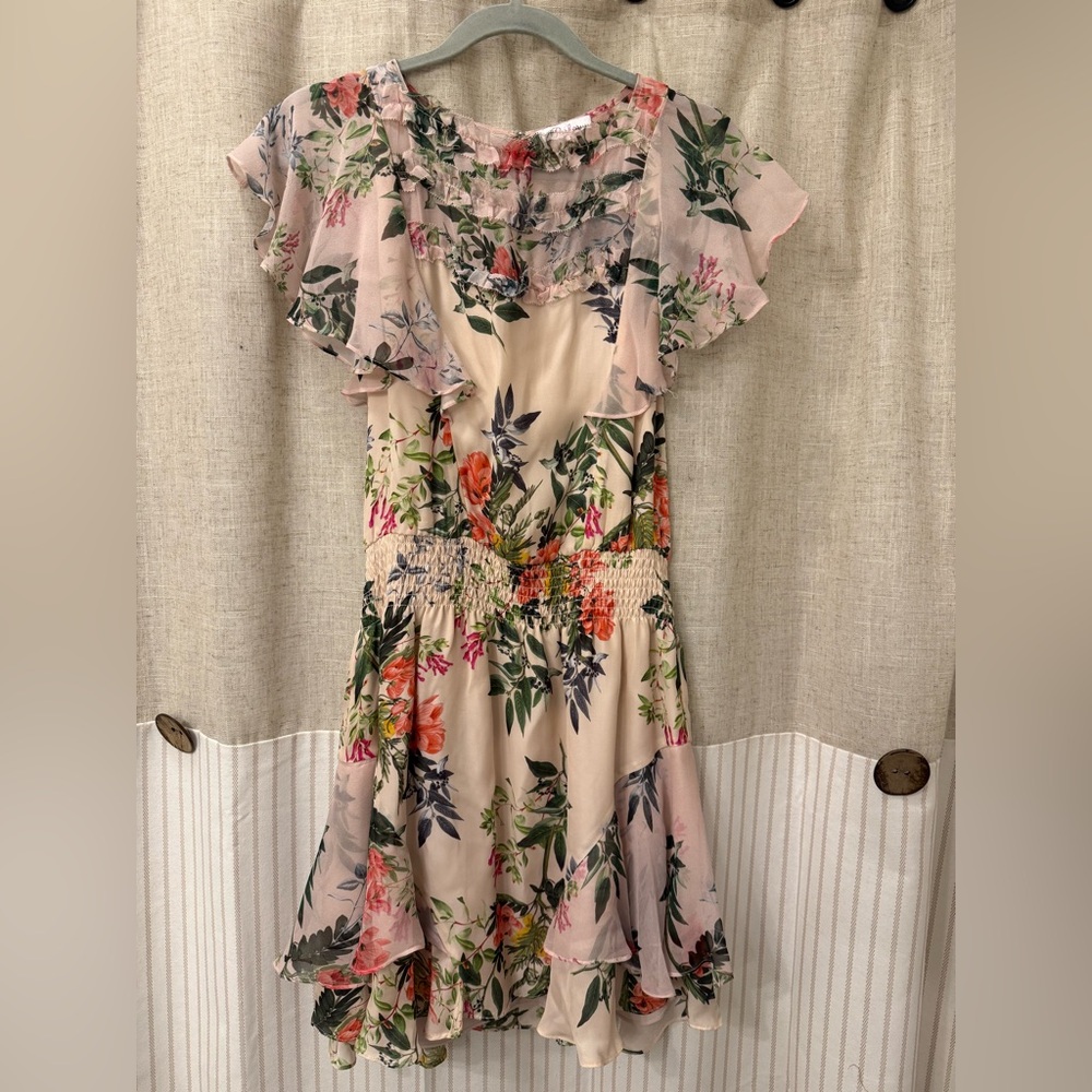 Parker Floral Silk Dress